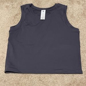 NWOT Paragon Crop Top Midnight Grey - L